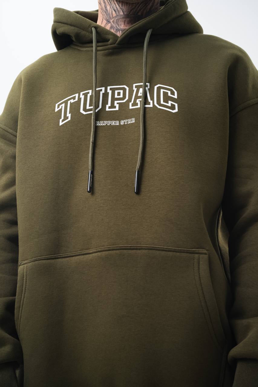 Tupac "Rapper Star" Graphic Unisex Oversized Hoodie Withinblack