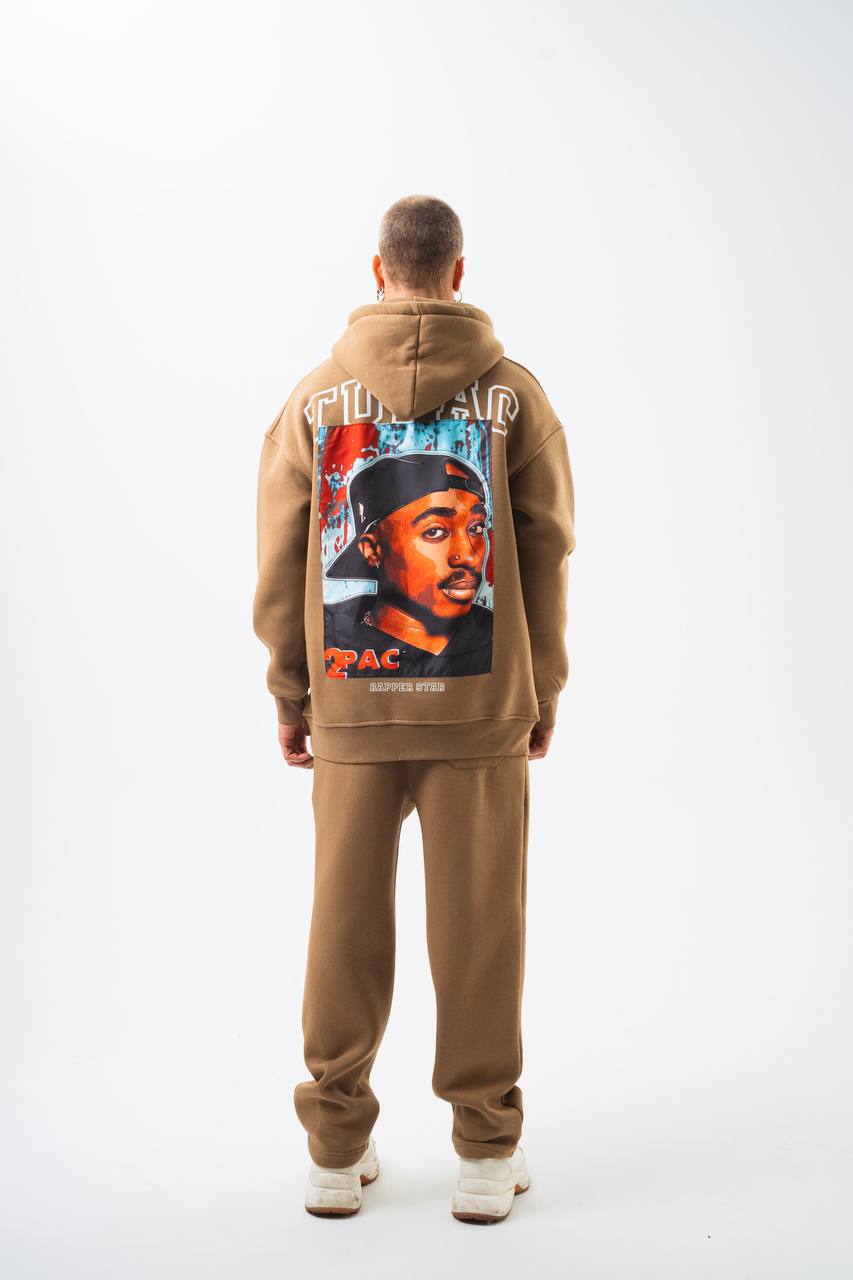 Tupac "Rapper Star" Graphic Unisex Oversized Hoodie Withinblack