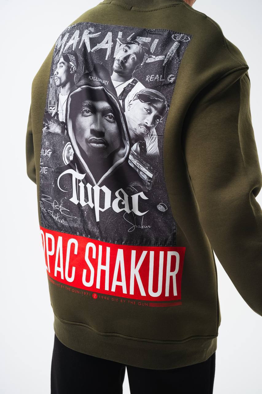 Tupac Shakur Oversized Sweatshirt: Iconic Legend Graphic Withinblack