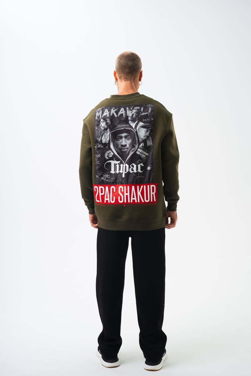 Tupac Shakur Oversized Sweatshirt: Iconic Legend Graphic Withinblack