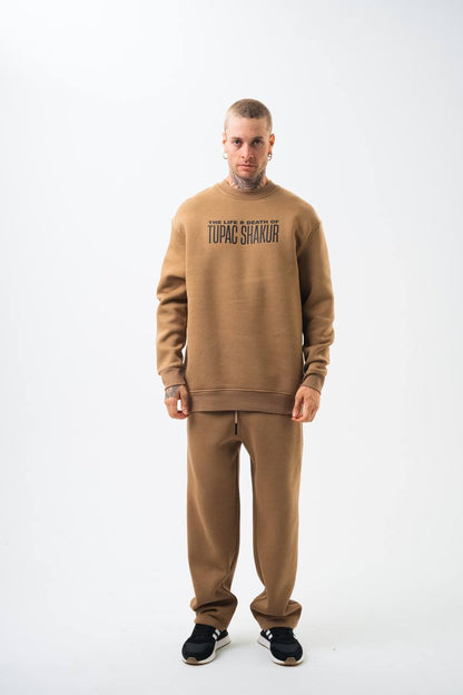 Tupac Shakur Oversized Sweatshirt: The Life & Death Graphic Withinblack