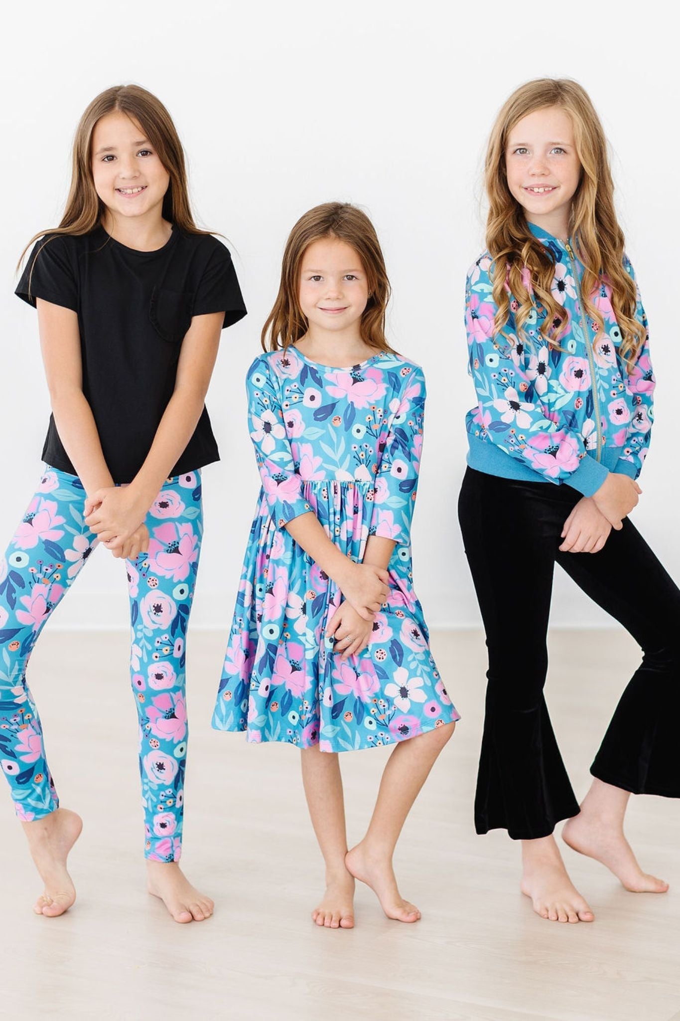 Twirling in Teal Leggings Mila & Rose ®