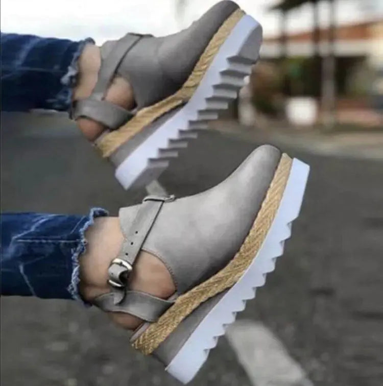 Wedge Heel Platform Women's Shoes