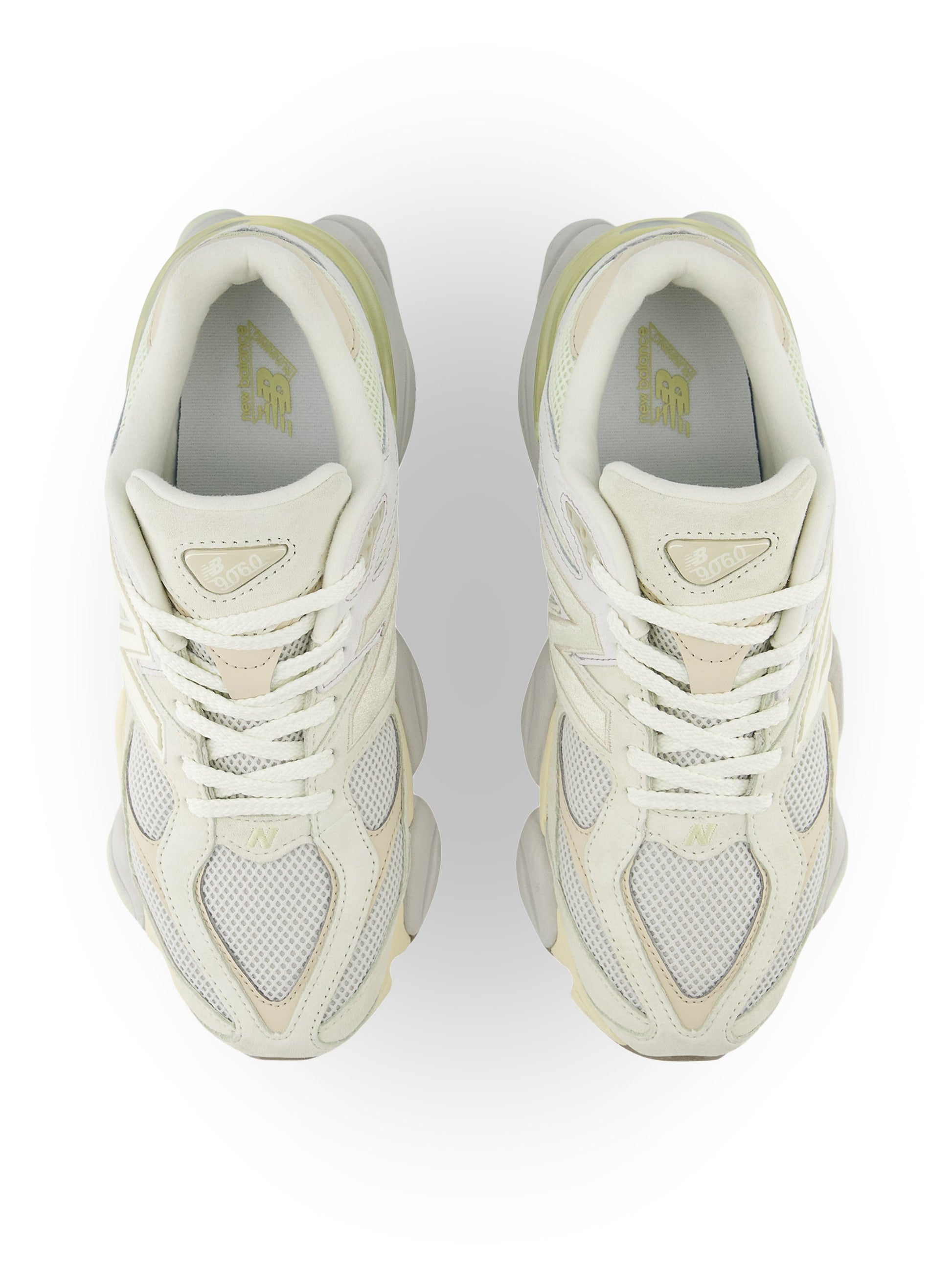 New Balance Mens 9060 Lifestyle Shoes  - White/Yellow Denim Exchange