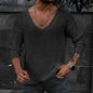 Men's Long Sleeve V-Neck Independent Sweater