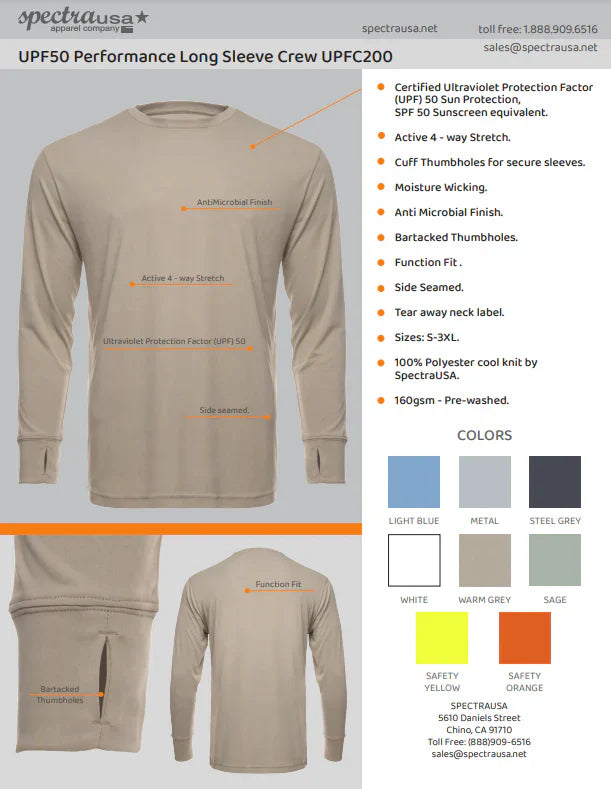 UPF 50 Performance Crew SpectraUSA