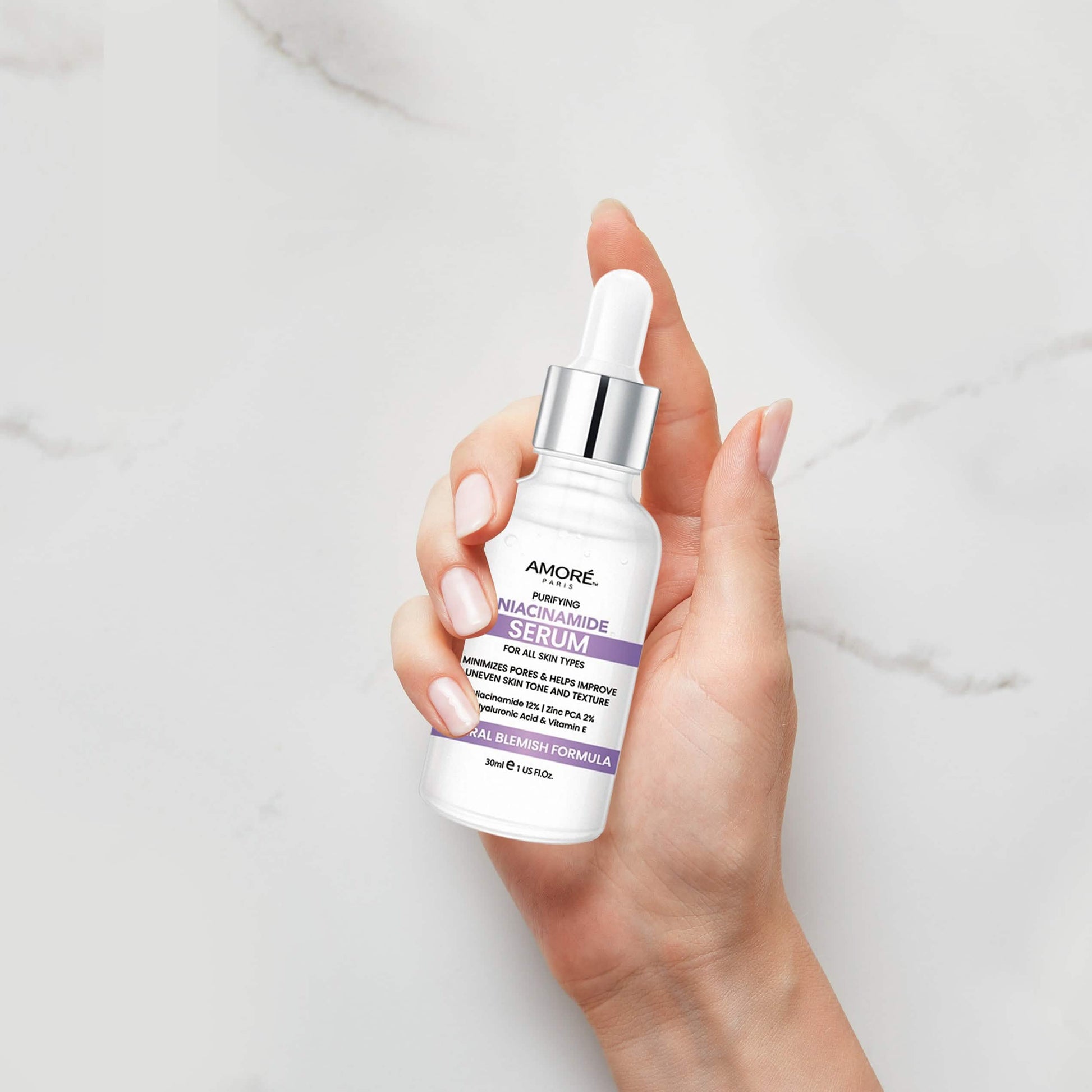 Amore Paris Niacinamide Face Serum 12% Plus Zinc 2%, Hyaluronic Acid & Vitamin E, Dark Spot Remover, Pore Minimizer & Aging Skin Treatment DailySale
