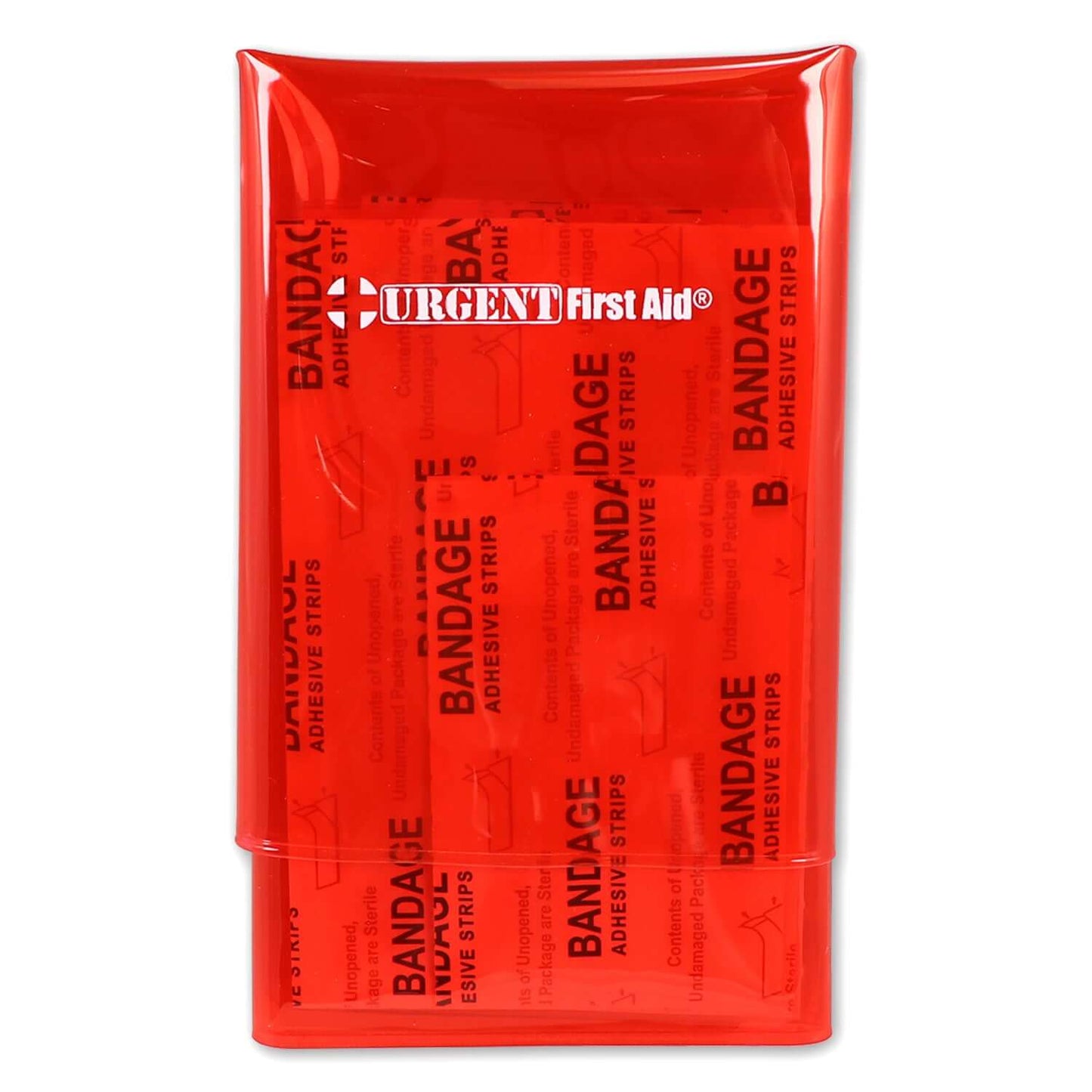 Mini Folding First Aid Pack, Red, Urgent First Aid, 18 Pieces quakekits.com