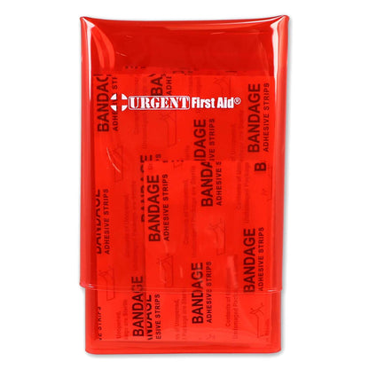 Mini Folding First Aid Pack, Red, Urgent First Aid, 18 Pieces quakekits.com