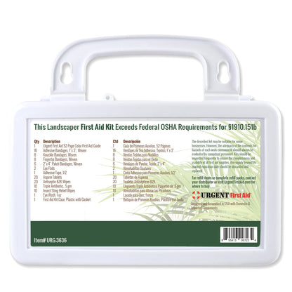 Landscaper's First Aid Kit - 10 Unit - 103 Piece - Plastic Case quakekits.com