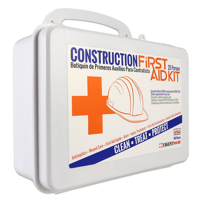 OSHA Contractors First Aid Kit - 25 Person, Plastic, 180 pieces quakekits.com