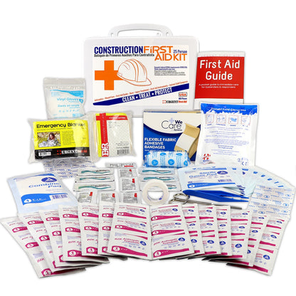 OSHA Contractors First Aid Kit - 25 Person, Plastic, 180 pieces quakekits.com