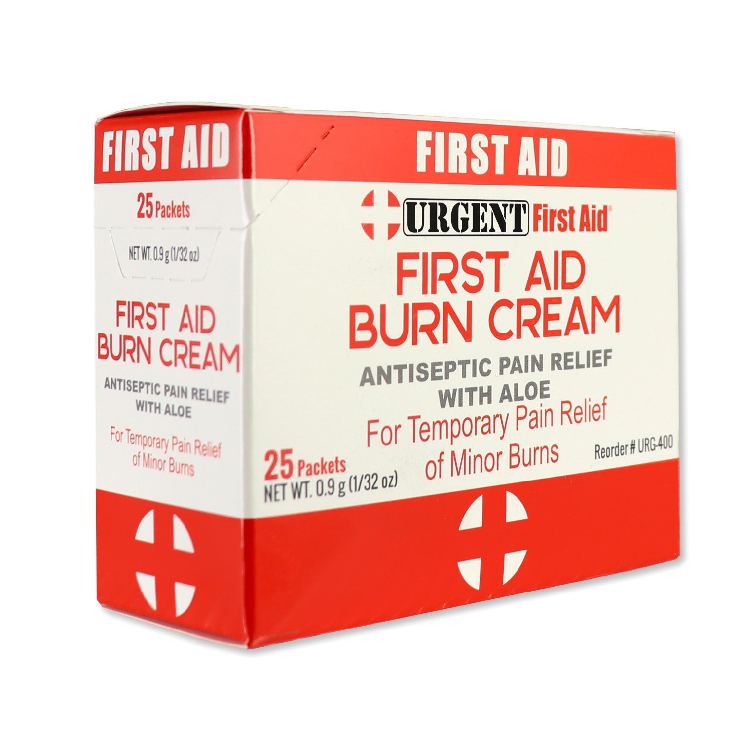 First Aid & Burn Cream .9gram, 25 Packets Per Box quakekits.com
