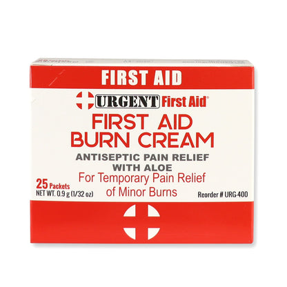 First Aid & Burn Cream .9gram, 25 Packets Per Box quakekits.com