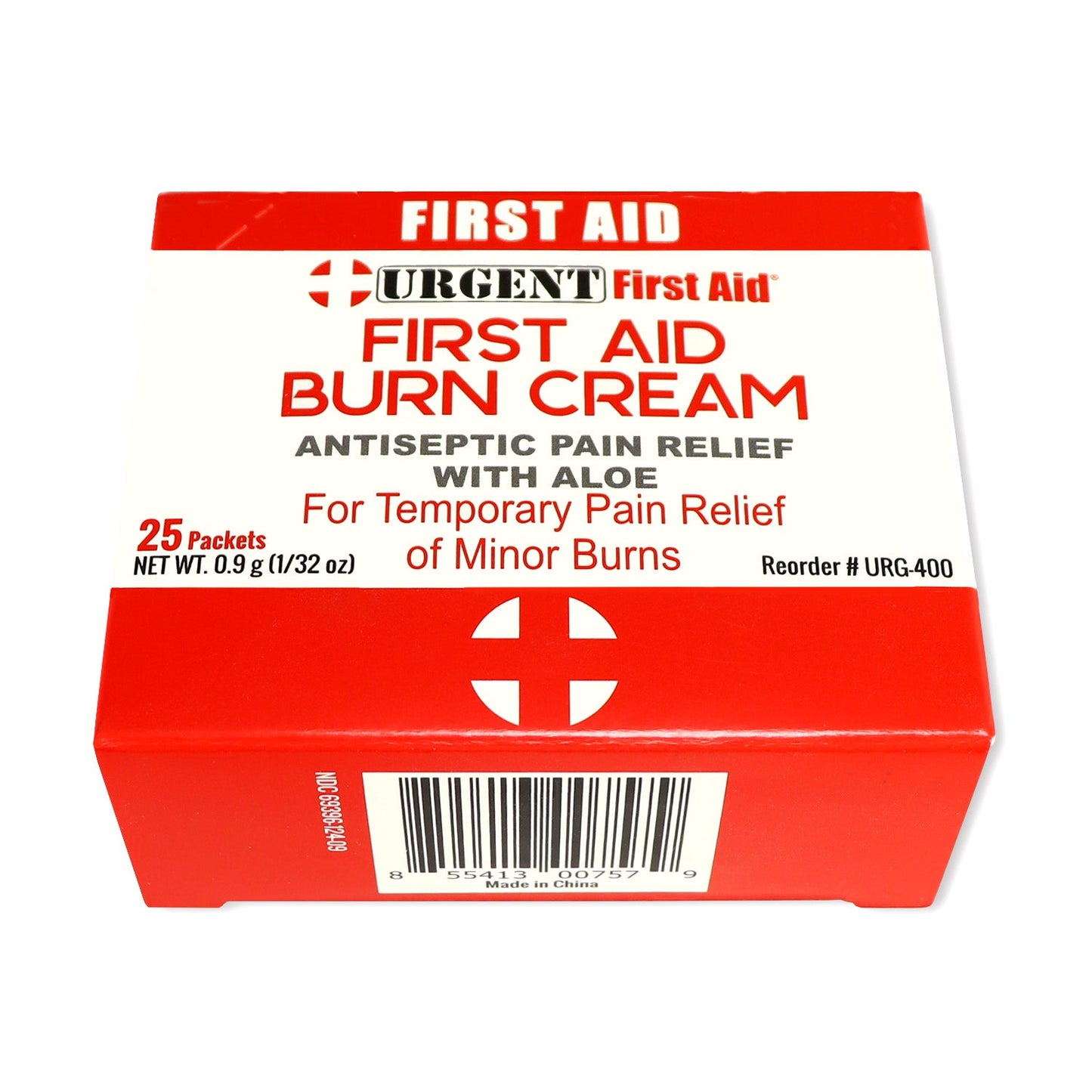 First Aid & Burn Cream .9gram, 25 Packets Per Box quakekits.com
