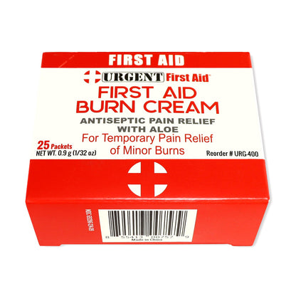 First Aid & Burn Cream .9gram, 25 Packets Per Box quakekits.com