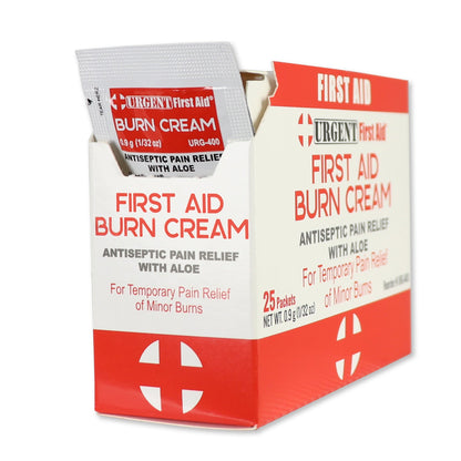 First Aid & Burn Cream .9gram, 25 Packets Per Box quakekits.com
