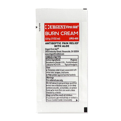 First Aid & Burn Cream .9gram, 25 Packets Per Box quakekits.com