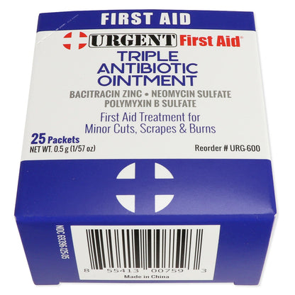 Triple Antibiotic Ointment, 0.5gm, 25 per box quakekits.com