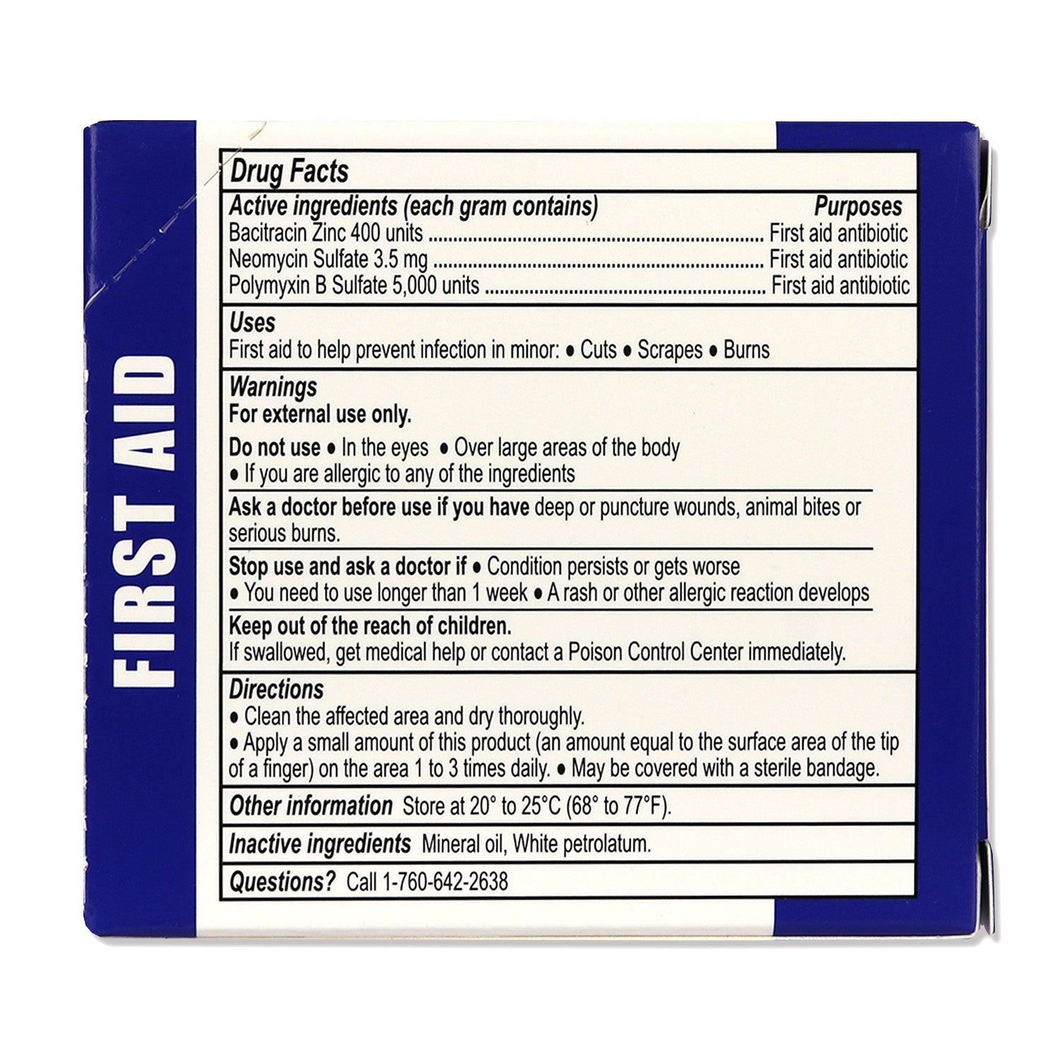 Triple Antibiotic Ointment, 0.5gm, 25 per box quakekits.com