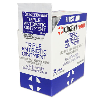 Triple Antibiotic Ointment, 0.5gm, 25 per box quakekits.com