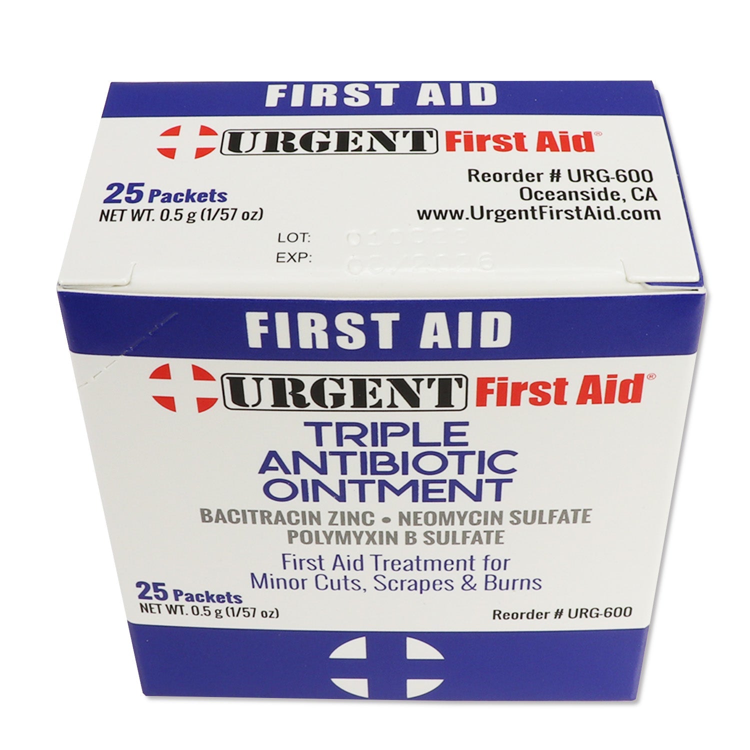Triple Antibiotic Ointment, 0.5gm, 25 per box quakekits.com