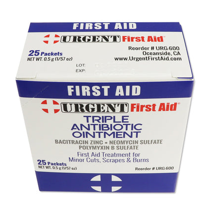 Triple Antibiotic Ointment, 0.5gm, 25 per box quakekits.com