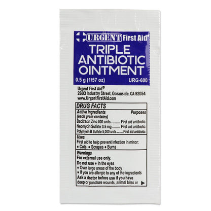 Triple Antibiotic Ointment, 0.5gm, 25 per box quakekits.com