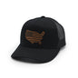 USA Country Flag Leather Patch Hat Shield Republic