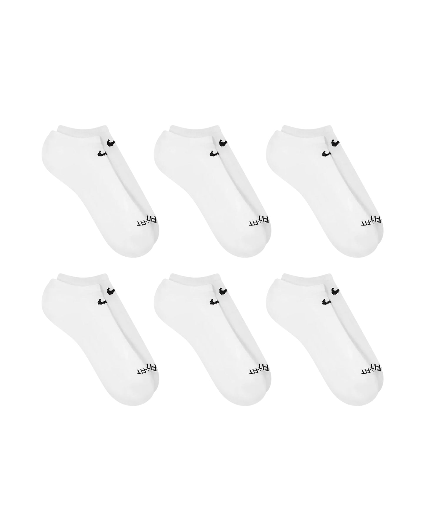 Nike 6-Pack Everyday Plus No Show Socks - White Denim Exchange
