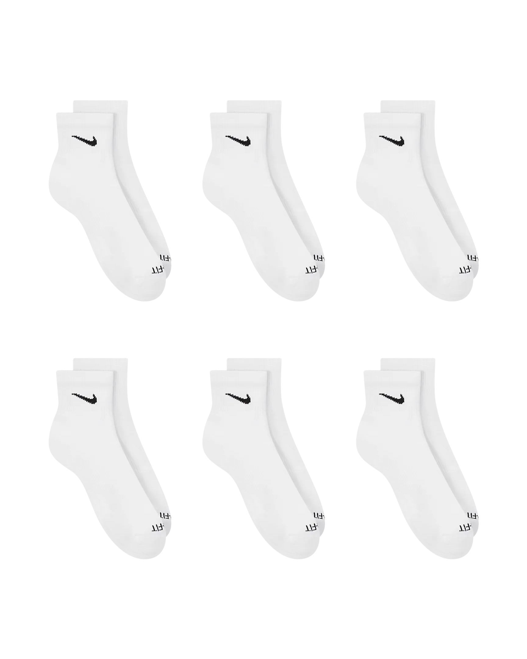Nike Dri-Fit Cushioned Ankle Socks - White Denim Exchange