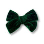 Forest Green Velvet Bow Enchanted Scrunch