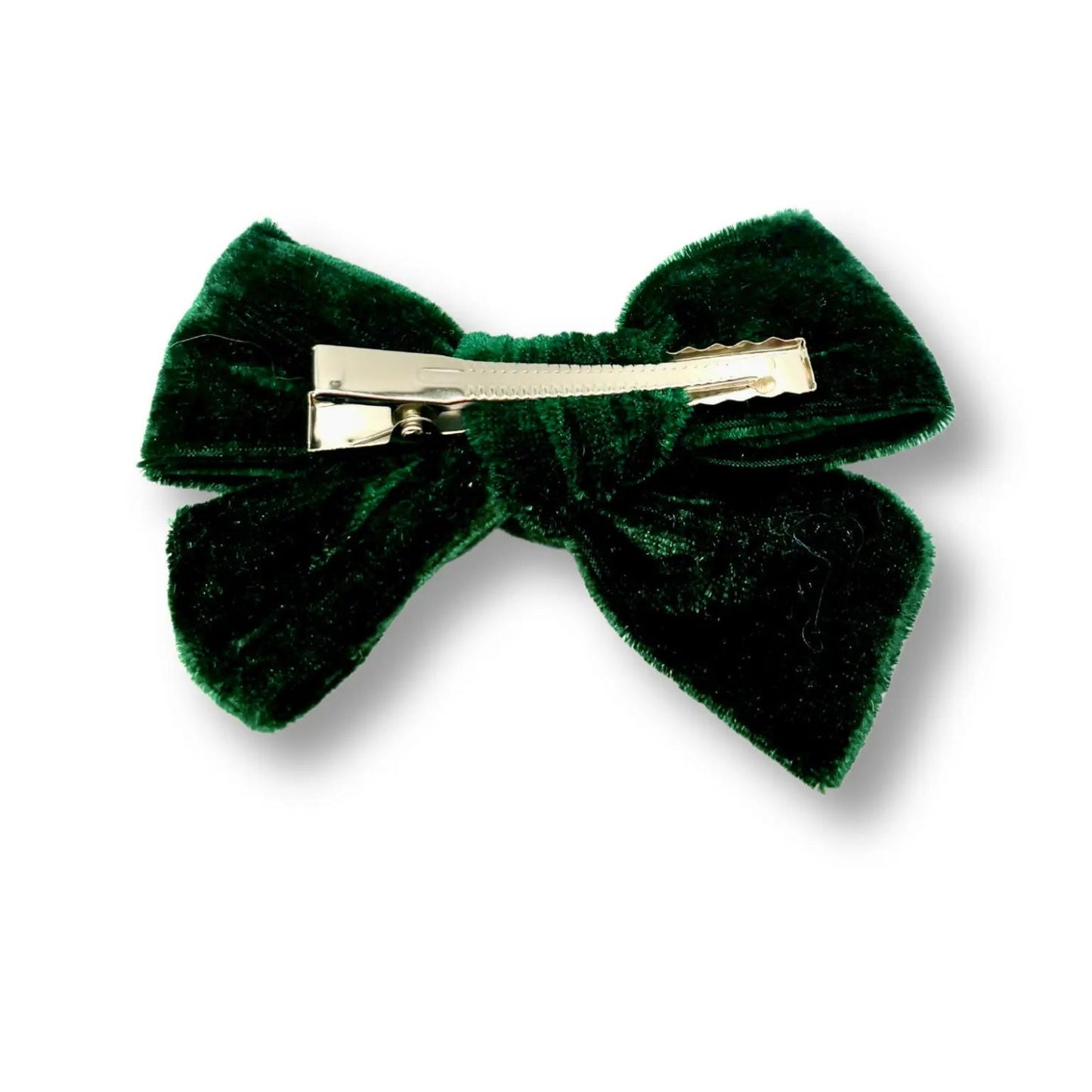 Forest Green Velvet Bow Enchanted Scrunch