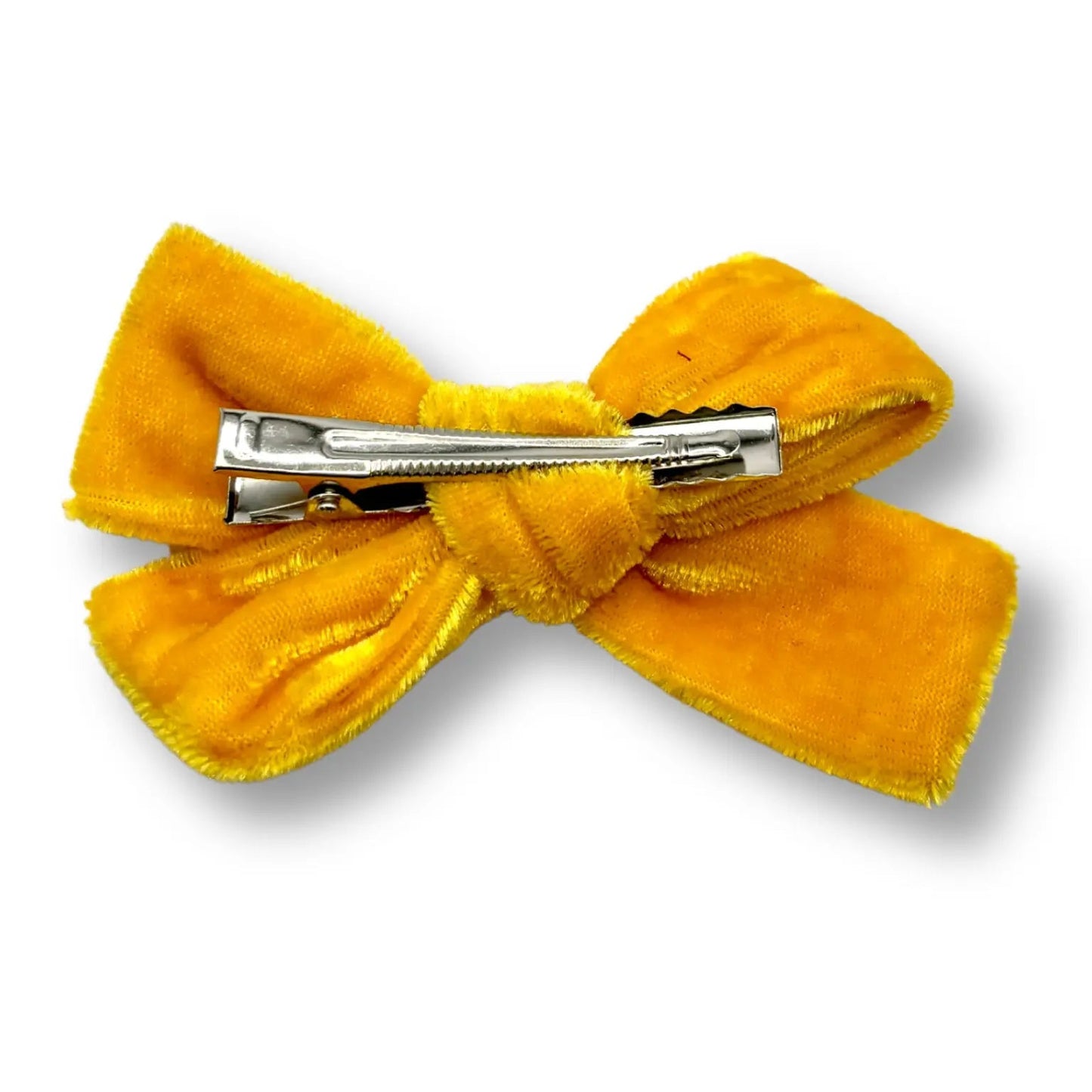 Yellow Velvet Bow Enchanted Scrunch