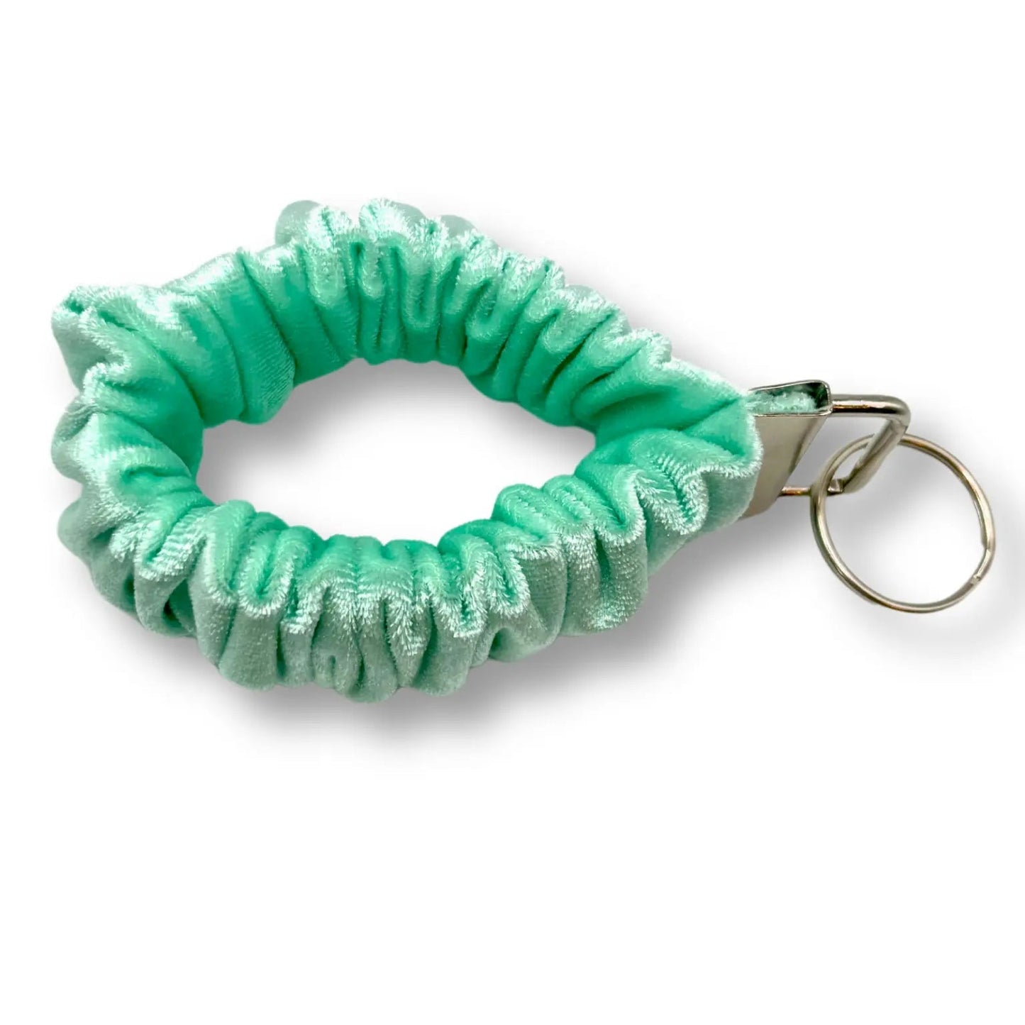 Mint Green Velvet Scrunchie Wristlet Enchanted Scrunch