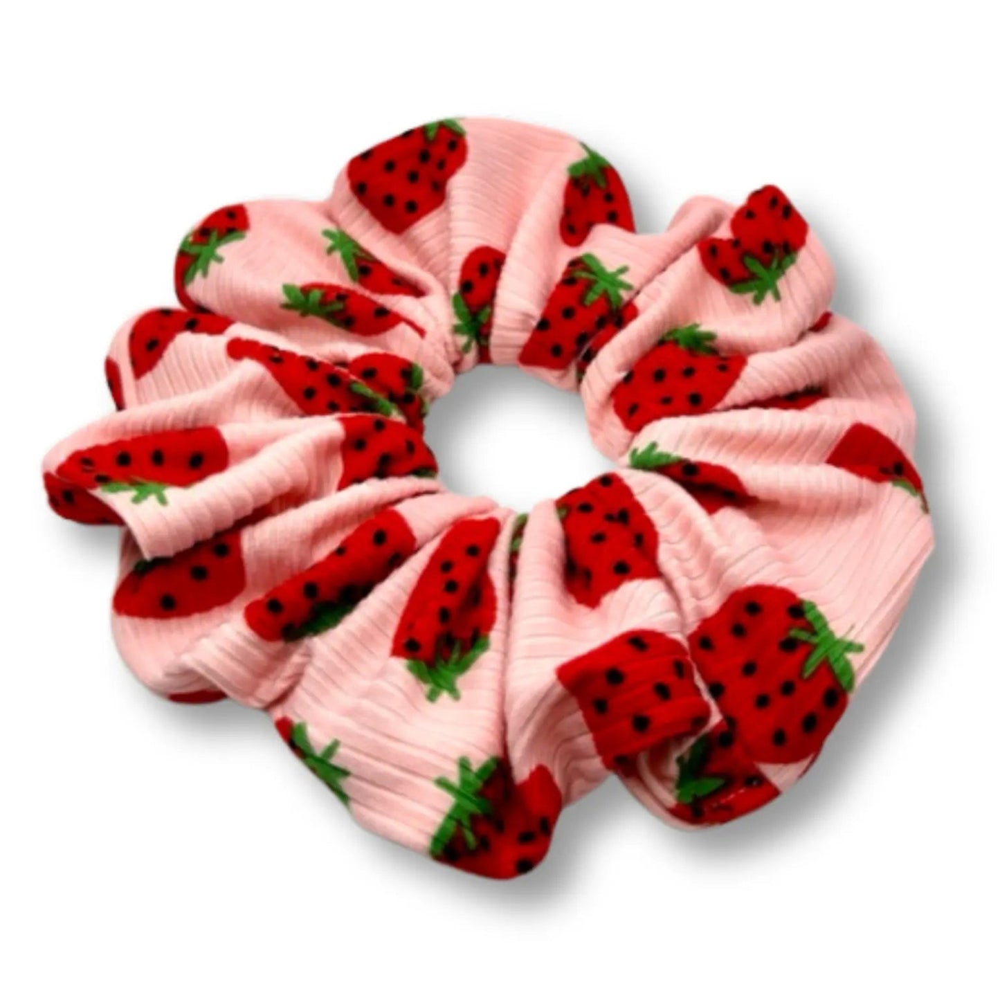 Strawberry Ribbed Scrunchie Enchanted Scrunch