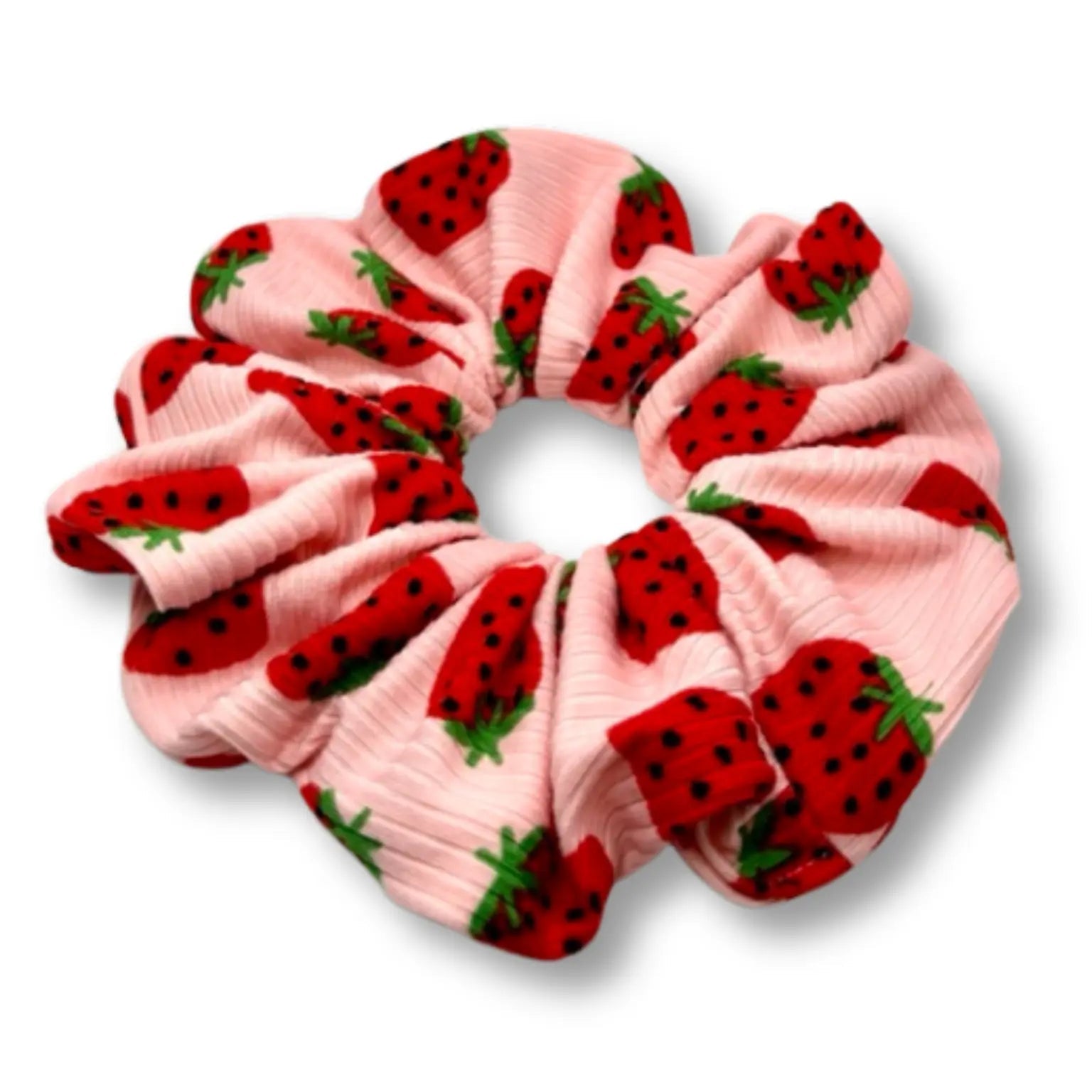 Strawberry Ribbed Scrunchie Enchanted Scrunch