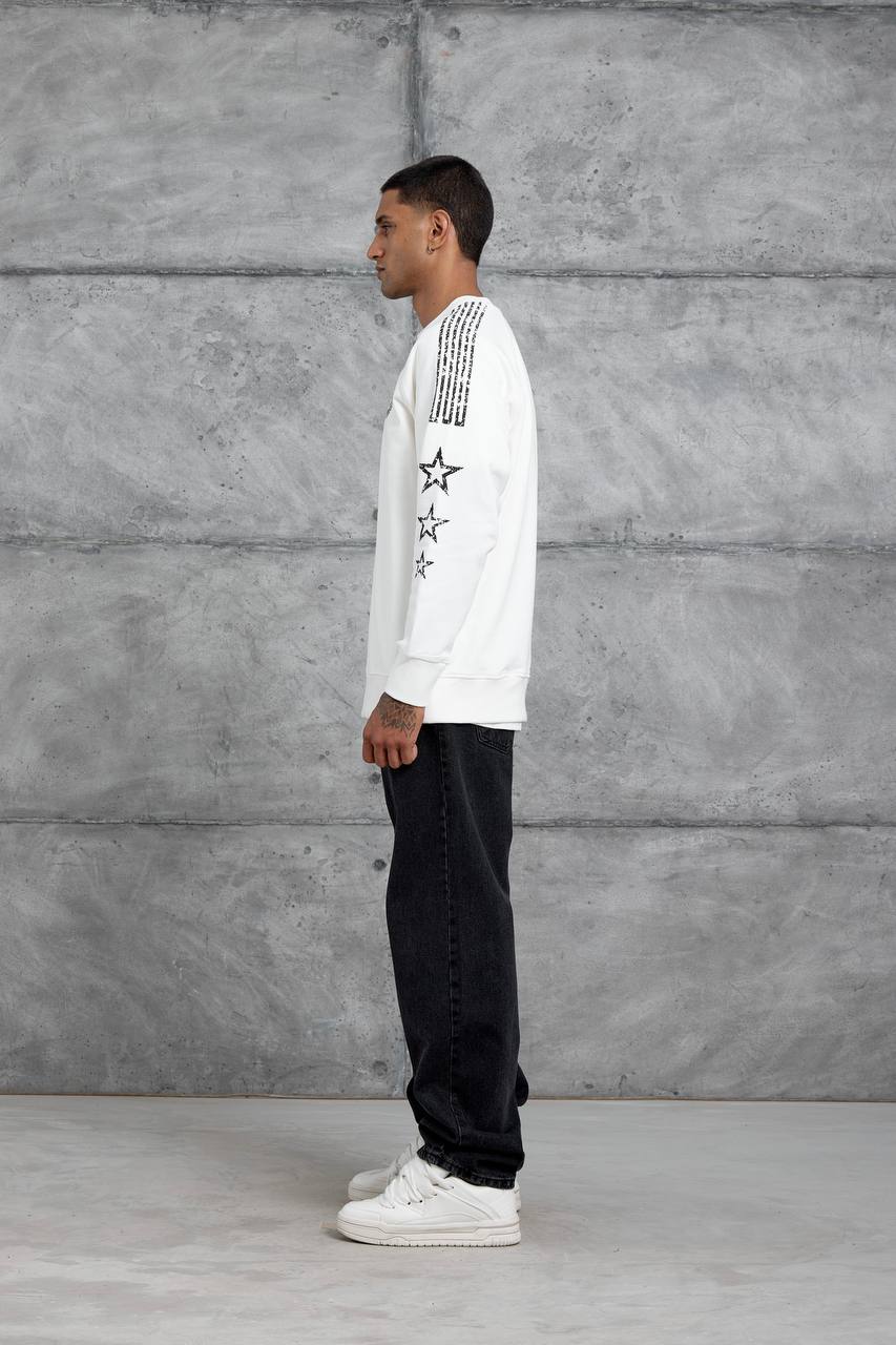 Unisex "98" Distressed Graphic Sweatshirt – Varsity Streetwear Pullover Withinblack