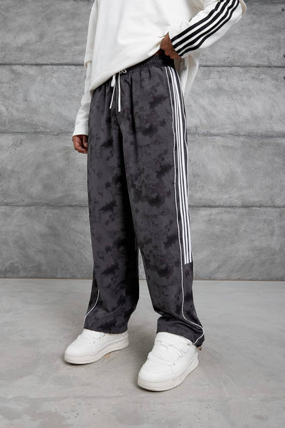 Unisex Cloud Wash Side Stripe Joggers – Streetwear Sweatpants Withinblack