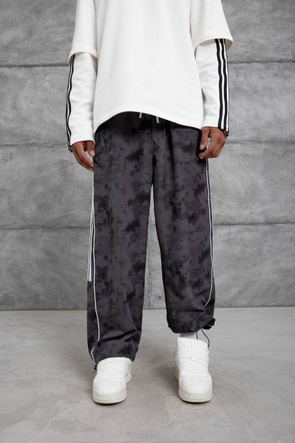 Unisex Cloud Wash Side Stripe Joggers – Streetwear Sweatpants Withinblack