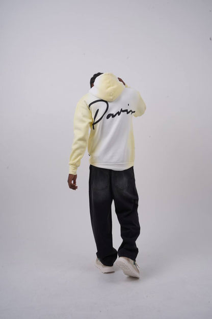 Unisex "Davis" Script Color Block Hoodie – Minimal Oversized Streetwear Withinblack