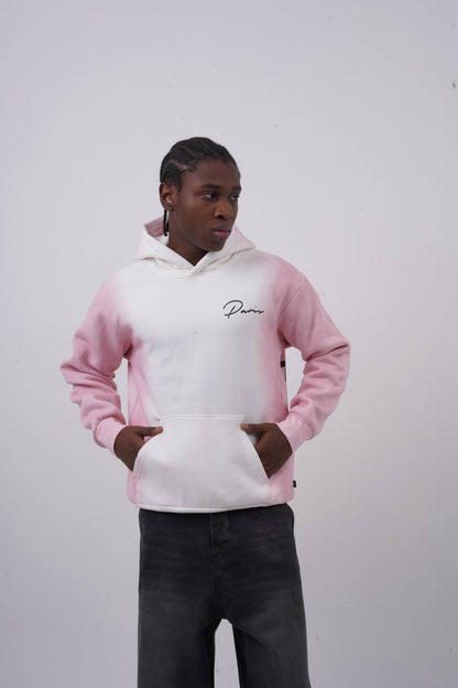 Unisex "Davis" Script Color Block Hoodie – Minimal Oversized Streetwear Withinblack