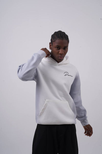 Unisex "Davis" Script Color Block Hoodie – Minimal Oversized Streetwear Withinblack