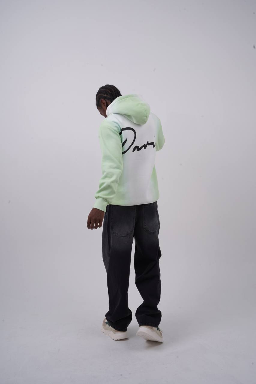 Unisex "Davis" Script Color Block Hoodie – Minimal Oversized Streetwear Withinblack