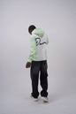 Unisex "Davis" Script Color Block Hoodie – Minimal Oversized Streetwear Withinblack