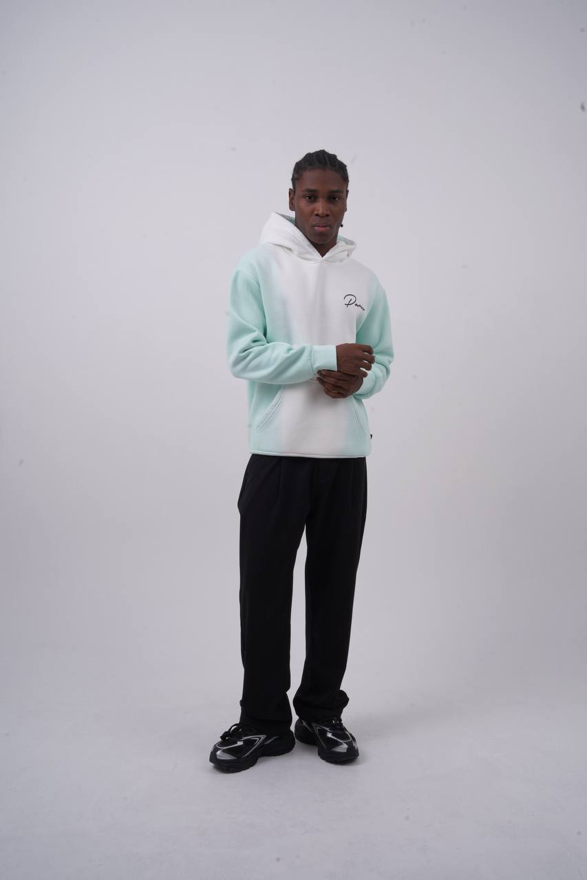 Unisex "Davis" Script Color Block Hoodie – Minimal Oversized Streetwear Withinblack