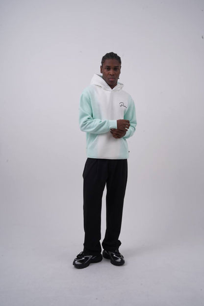 Unisex "Davis" Script Color Block Hoodie – Minimal Oversized Streetwear Withinblack