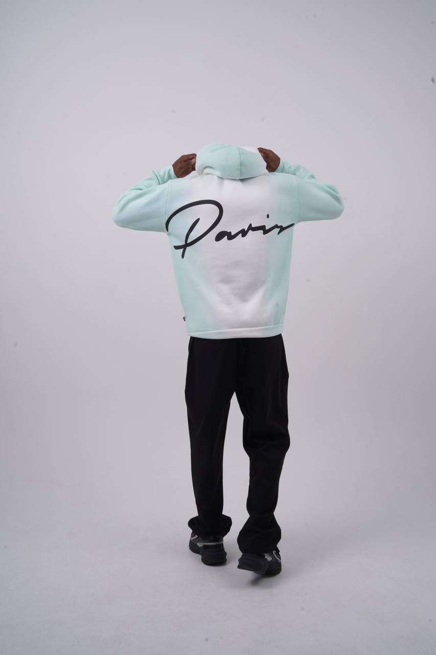 Unisex "Davis" Script Color Block Hoodie – Minimal Oversized Streetwear Withinblack