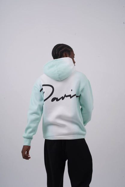 Unisex "Davis" Script Color Block Hoodie – Minimal Oversized Streetwear Withinblack