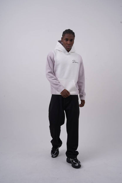 Unisex "Davis" Script Color Block Hoodie – Minimal Oversized Streetwear Withinblack